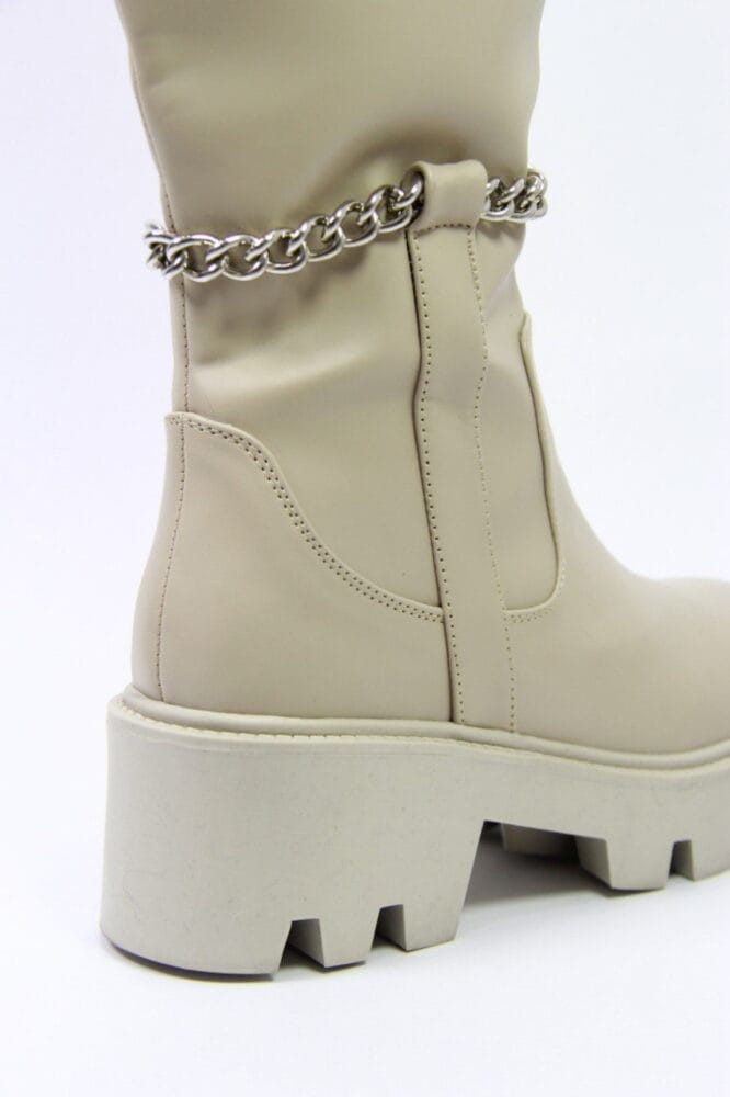 Botas negras o beige ocai con cadena DUHERSH para Mujer - Imagen 4