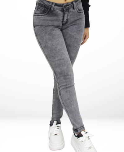 Jeans Skinny gris Para Mujer JM002