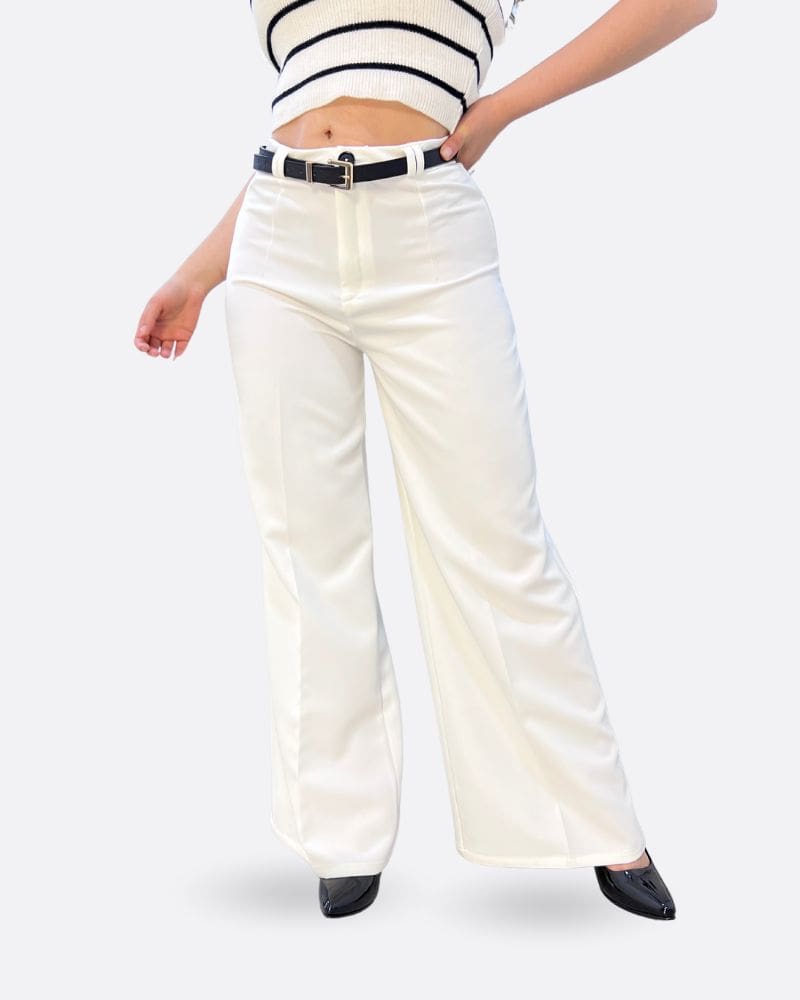 Pantalón Atemporal Tiro Alto Wide Leg - Camel - Imagen 2