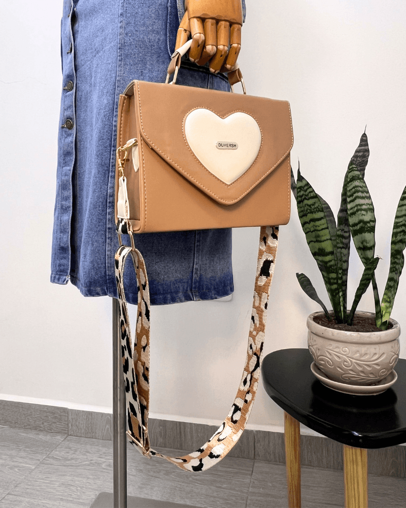 Bolso LOVE DUHERSH Corazón Beige