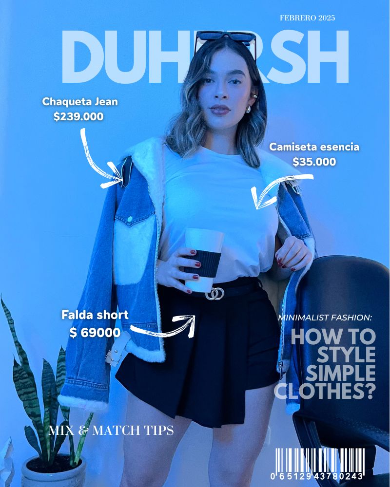 Chaqueta de jean oversize con piel sintética DUHERSH