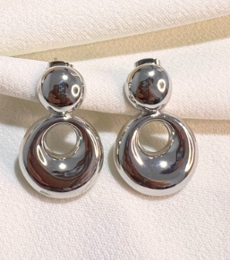 Aretes DUHERSH Círculo Plateado