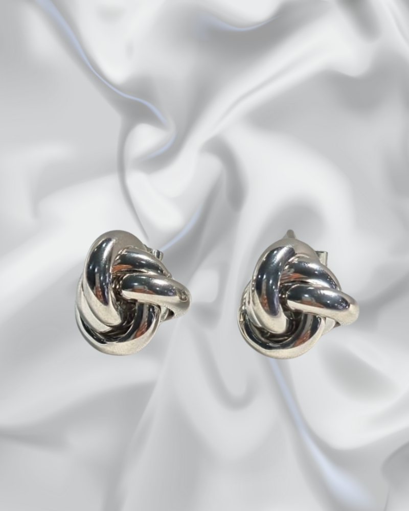 Aretes DUHERSH Nudo Plateado