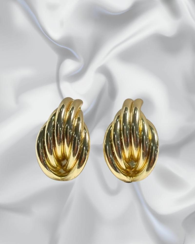 Aretes DUHERSH Onda Dorada – En Rodio