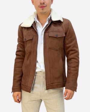 Chaqueta Alaska – Gamuza Sintética Cuello de Borrego