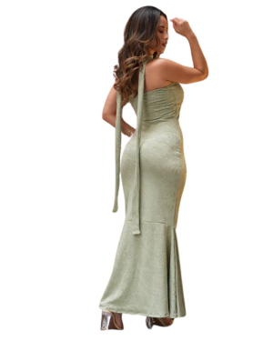 Vestido Largo Strapless con Lazo Posterior - Imagen 2